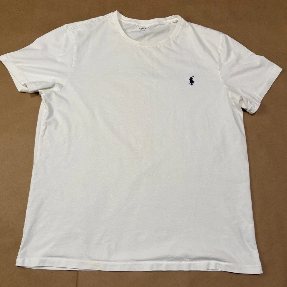 Polo Ralph Lauren White T-Shirt Mens Large
